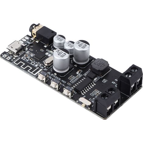 Carte d'amplificateur numérique sans fil, module d'amplificateur de puissance stéréo stable avec boutons pour voiture, ordinateur et home cinéma. (1/5)