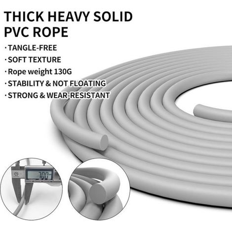 Corde A Sauter - 3 M - Pvc 7 Mm - Roulements A Billes En Acier - Pour Fitness Boxe Gym - 1 Piece (1/5)