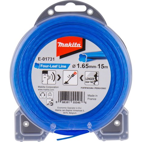 MAKITA Filo di nylon ritorto a trifoglio 1,65 mm x 15 m - E-01731
