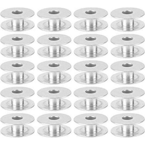 100 pcs Bobines De Machine À Coudre, Bobine De Fil en Aluminium Universelle Bobine Vide pour Machine À Coudre Plat Machines À Coudre Industrielles Accessoires (1/4)