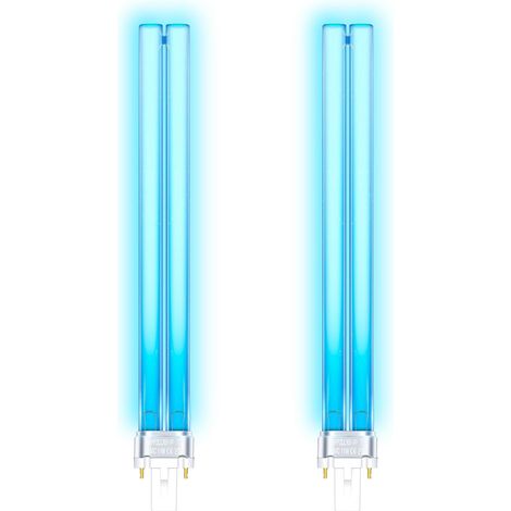 11W Ampoule de Remplacement UVC G23 PLS, Ballast Inductif, pour Clarificateur Bassin, Filtre UVC, Élimine Bactéries, Algues Efficacement pour Étangs(Lot de 2) (1/5)