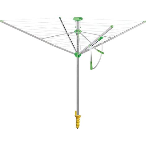 Séchoir parapluie Novaplus 600 – Tendeur automatique NovaLift – 51m de corde pour 6 remplissages – Housse de protection intégrée – Juwel