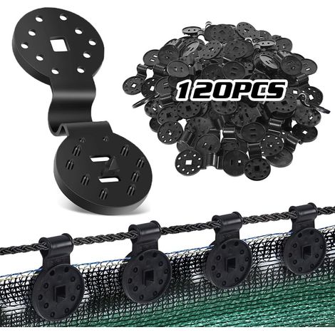 Lot de 120 clips voile d ombrage clips plastique toile clip spécial œillet filet d ombrage clips plastique fixation voile d ombrage (1/5)