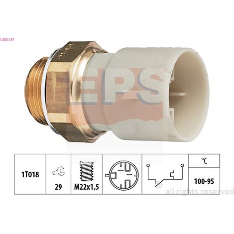Interrupteur de température, ventilateur de radiateur EPS 1.850.147 OPEL