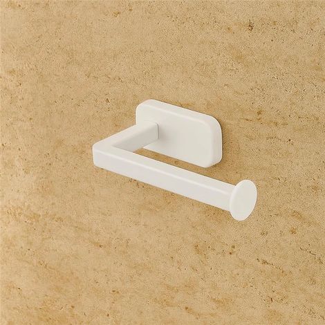 Portarotolo in acciaio inox bianco Cubik (1/2)