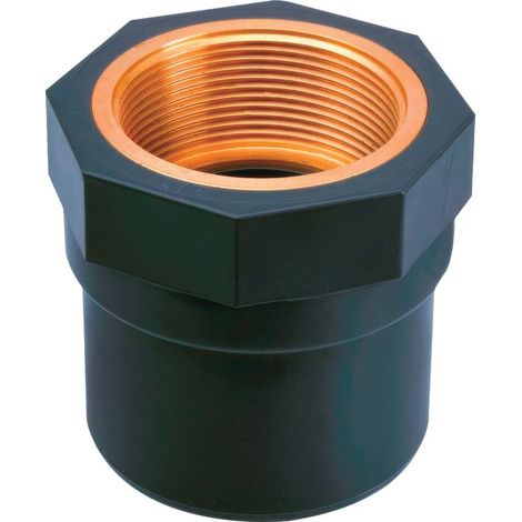 Raccord PVC pression embout filetage laiton - NICOLL - F Diamètre 32 / M Diamètre 40 - F 1'
