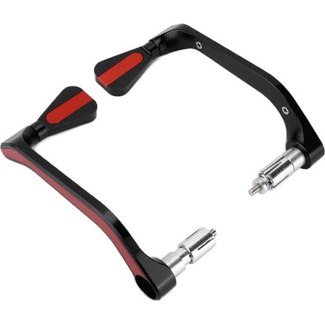 Lot de 2 Protège-mains Moto Aluminium CNC, Guidon Universel 22mm/0.87in, Accessoire Personnalisation Robuste Rouge (1/5)