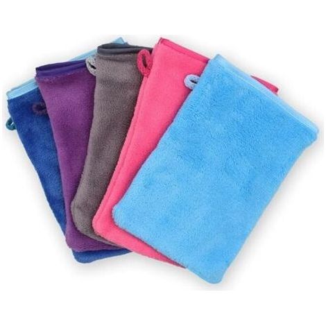 Lntyq 5 Pièce Gant de Toilette,Gants de Toilette,Gant de Toilette Microfibre,Lot Gant de Toilette,pour Le Bain,Démaquillage,Lavage du Visage,15 x 20cm(5 Couleurs) (1/5)