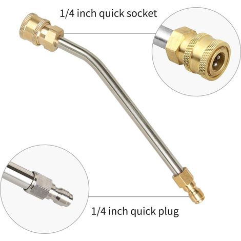 Accessoires de nettoyeur de vidange de laveuse à haute pression tige d'extension de machine à laver électrique de 7 pouces tige de flexion à 30 degrés MNS (1/3)