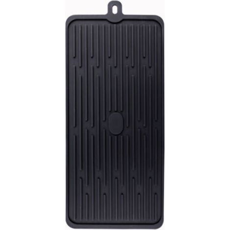 Tapis Egouttoir - Silicone Noir - 47 x 20 cm - Antidérapant - Résistant Chaleur - Lavable Lave-Vaisselle - Pour Vaisselle et Plats - 1 Pièce