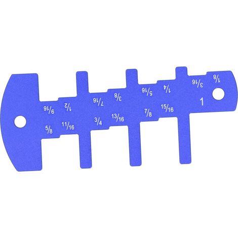 Jauge de Profondeur pour Défonceuse Modèle Impérial Outil de Mesure pour Bois 1/8 à 1 Pouce Bleu (1/4)