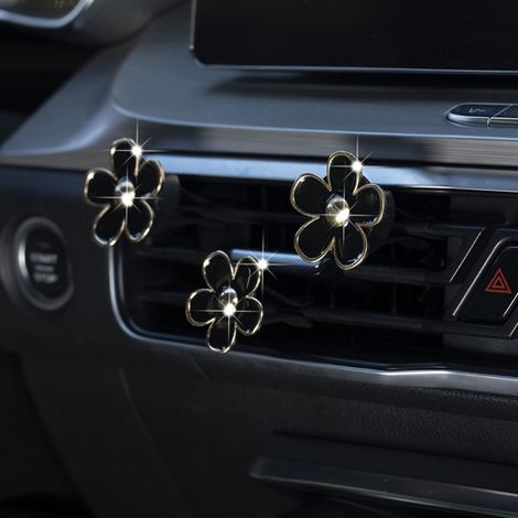 Lot de 6 clips pour grille d'aération de voiture en forme de fleurs, jolis diffuseurs d'huiles essentielles pour l'ambiance de votre voiture (1/4)