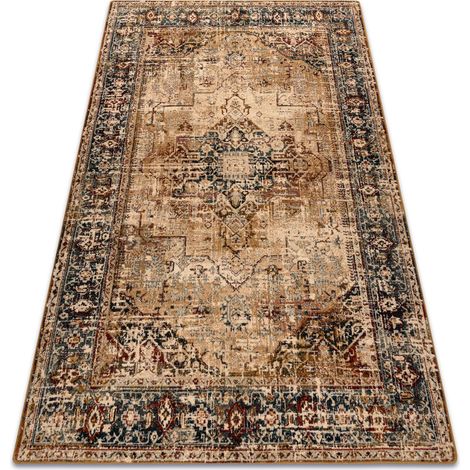 Wollteppich POLONIA KALAR smaragd beige 170x235 cm