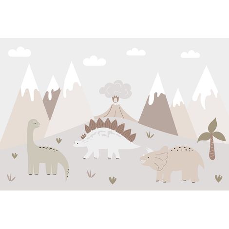 Papier peint panoramique Enfants - Dinosaures - 130 cm x 87 cm (1/2)