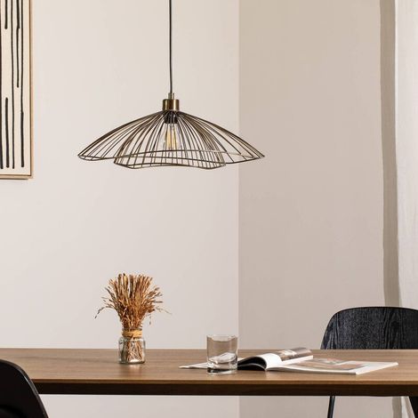 [GEBRAUCHT] B-Ware Opviq Pendelleuchte Hängeleuchte Tel LED Lampe dimmbar messing Ø50cm 1-flammig (1/2)