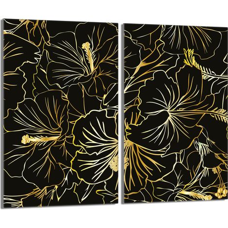 Protezione per piano cottura in vetro 2x30x52 Fiori (1/5)