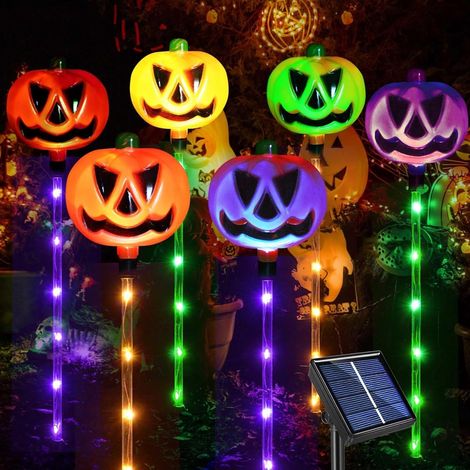 Lampes Solaires Citrouille Halloween Étanches (6 PCS)