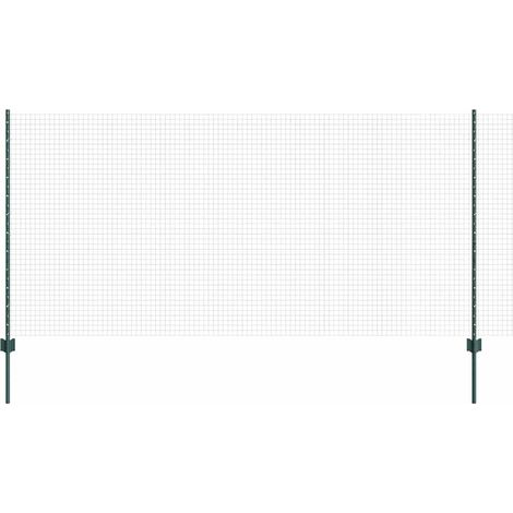 Maison Exclusive - Schweißdrahtzaun mit Pfosten 25 x 1,2 m (B x H