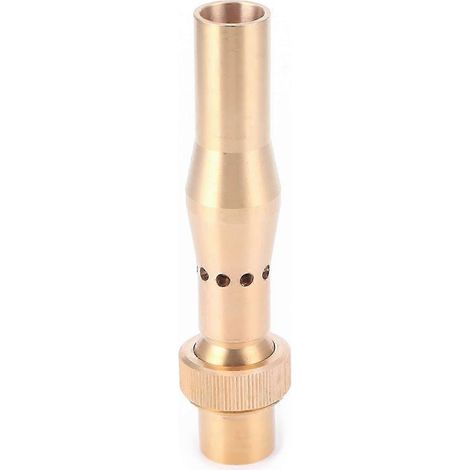 Buse à bulles multi-trous en laiton avec filetage interne, adaptée aux bassins de jardin. (1/5)