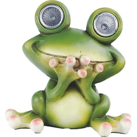 Lampe de jardin LED extérieure en forme de grenouille mignonne à énergie solaire - FO-AquaForge (1/5)