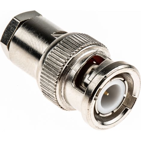 Connecteur coaxial RS PRO Mâle Droit, raccordement Cage à ressort 50O Montage sur câble ( Prix pour 1 ) (1/3)