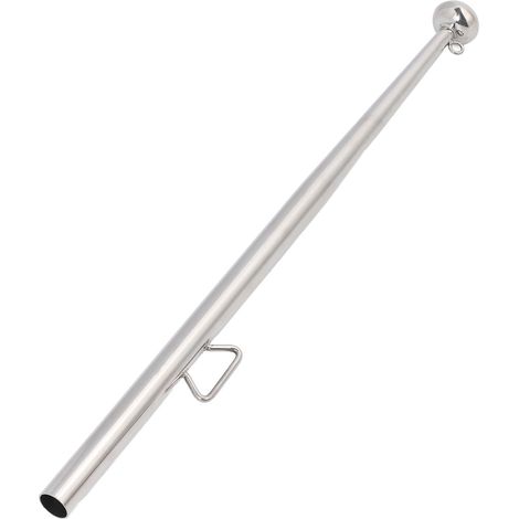 Mât de pavillon Acier Inoxydable 316 Fixation Rail Marin Tête Sphérique 25mm Longueur 610mm Résistant Corrosion (1/5)