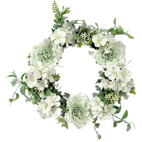Guirlande suspendue de camélias et fleurs de thé en bambou vert, idéale pour la décoration. (1/5)
