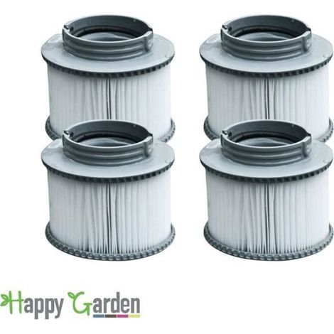 (Blanc)Lot de 4 cartouches filtrantes à baïonnette pour spa gonflable Blanc