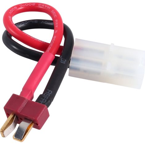 Connecteur mâle de type Deans en T pour câble en silicone souple 14 AWG (1/5)