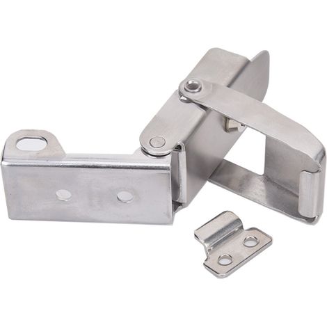 1 loquet à ressort en acier inoxydable 304, outil de verrouillage pour boîtes, étuis et armoires. (1/5)