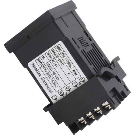 Régulateur de température PID, instrument de contrôle numérique intelligent, entrée de type K, sortie relais AC85 265V (1/5)
