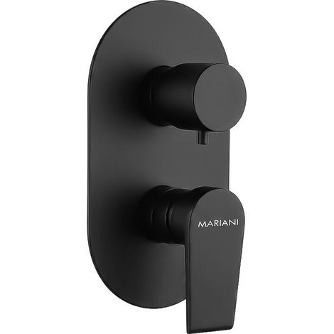 Miscelatore doccia incasso 3 vie con deviatore nero opaco Artic Mariani (1/2)