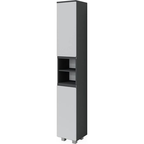 Mobile bagno alto J-Shape, Bianco, 30 x 190 cm, Vicco