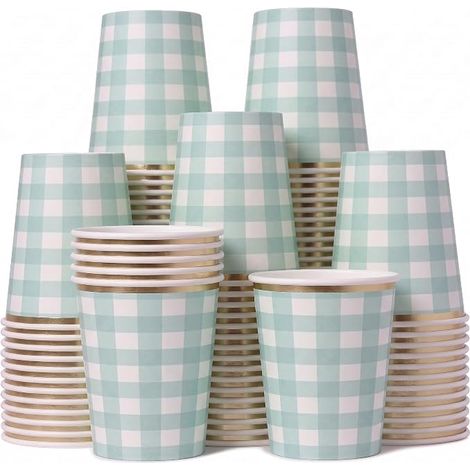 Paper Cups 240ml Hot Cold Drinks Pack Parties Cafes Events (1/4)