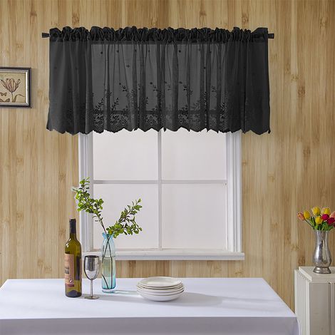 Rideau occultant en polyester pour cuisine ou chambre à coucher (1/4)