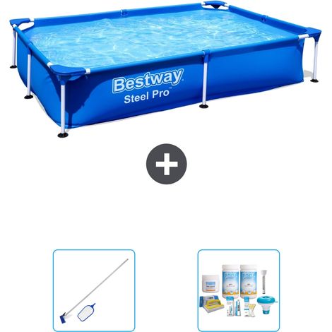 Bestway Steel Pro Rechteckig - 221x150x43 cm - 3-teilig  S22705 (1/4)