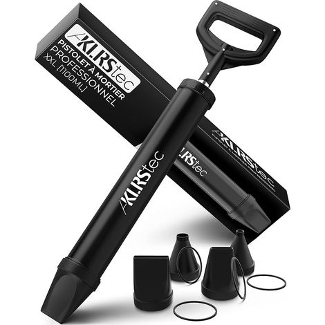 Mortar Gun XXL 1100ML Practical Mortar Concrete Joint Gun Mortar Syringe with Accessories 4 Nozzles (1/5)