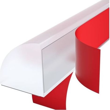 Moulure quart-de-rond flexible, autocollante, pour coins, bordure en caoutchouc imperméable, pour comptoirs d'angle, 1.7 x 1.7 cm (transparent, 3 cm) (1/5)