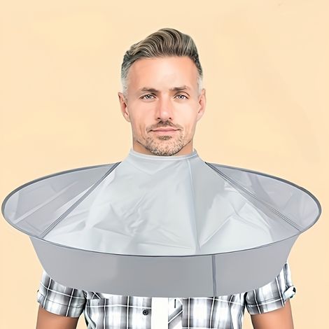 cape de coiffeur ajustable, une cape parasol pliable avec peigne noir, convenant aux adultes de tous genres, pour une utilisation en salon et à domicile (1/4)