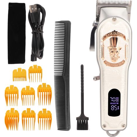 Coupe-cheveux électrique rechargeable multifonction,lames en acier inoxydable,haute puissance,tondeuse professionnelle pour maison et salon。 (1/5)