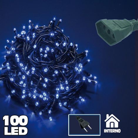 Catena Luminosa 100 Luci LED Lucciole BLU Prolungabile Uso Interno 5 metri (1/2)