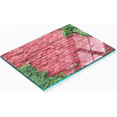 Panel decorativo multifuncional de vidrio para cocina, dise帽o de pared tipo ladrillo, 80x52 cm. (1/5)