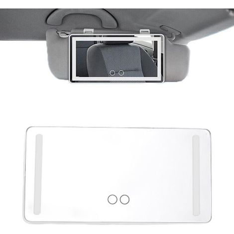 Miroir de pare-soleil de voiture USB avec écran tactile et éclairage LED blanc (1/4)