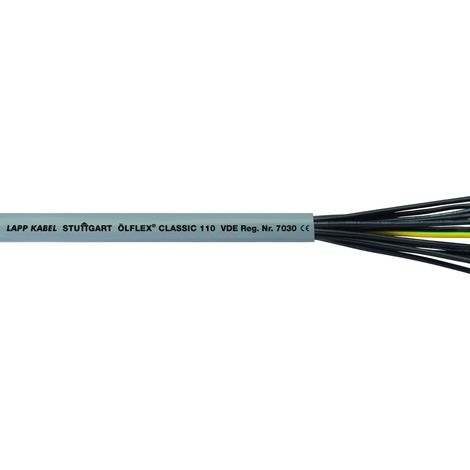 Lapp 1119307 Ölflex Classic 110 - Cavo di controllo in PVC, 7 x 1,5 mm², con conduttore di protezione verde e giallo 3G1,5 mm², cavo di controllo a 7 fili, 7 fili