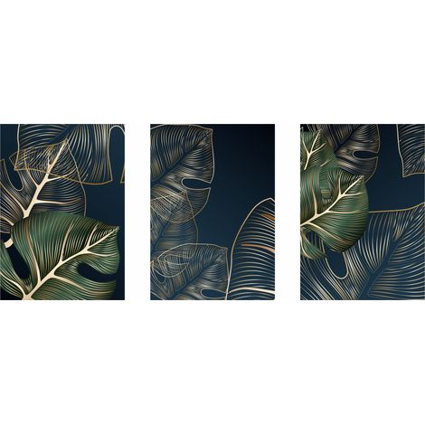 Set di poster - foglie di felce, monstera PLN011 (1/5)