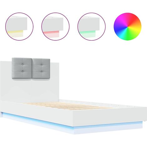 Maison Exclusive - Estructura de cama con cabecero y luces LED bl (1/5)