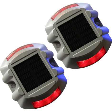 Juego de 2 luces solares LED impermeables, fáciles de instalar, para patio, entrada de vehículos, jardín. (1/5)
