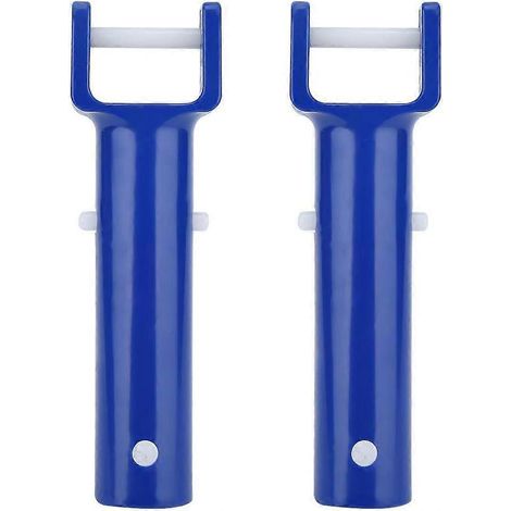 Lot de 2 têtes de brosse de piscine bleues en forme de V avec clip, accessoires de rechange (1/5)