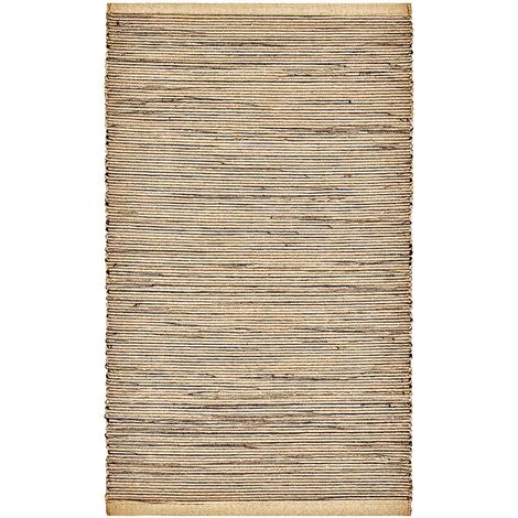 Tappeto Cucina NATURAL BEIGE in cotone 100% handloom, lavabile in lavatrice, stile kilim berbero, tappeto bagno e ingresso, tinta unita melangiata 50x80cm (1/4)