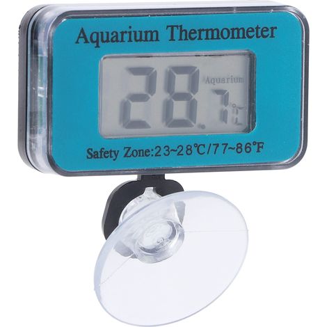 Aquarium-Thermometer, digital, für Aquarien, Tauchen, LCD-Temperaturmesser, Saugnapf zum Tauchen, zum Messen von Temperatur-pH-Metern